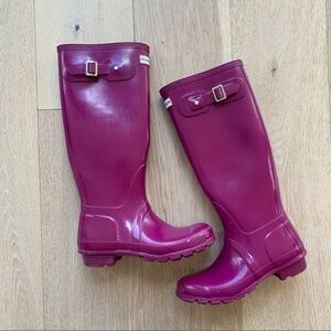 Hunter Purple Marionberry Rain Boots